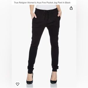 True Religion stretch jog pant black